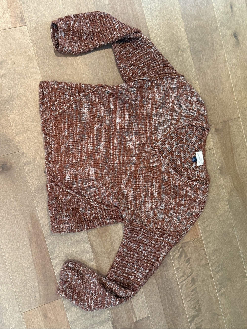 Universal Thread S Rust Brown Marled Oversized Sweater Cozy Grandpa Cabin Knit